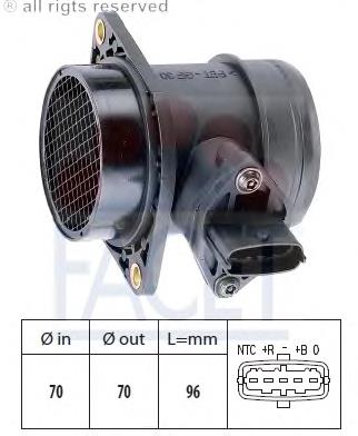 Sensor de fluxo (consumo) de ar, medidor de consumo M.A.F. - (Mass Airflow) Facet 101159 preço, a partir de 47,09 USD