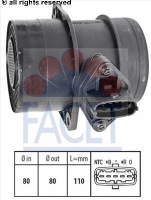 8ET009149391 HELLA Sensor de fluxo (consumo) de ar, medidor de consumo M.A.F. - (Mass Airflow)