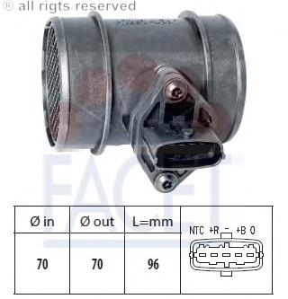 836645 Opel Sensor de fluxo (consumo) de ar, medidor de consumo M.A.F. - (Mass Airflow)