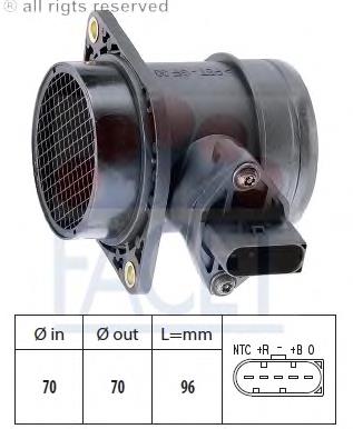 Compre 06A906461GX VAG Sensor de fluxo (consumo) de ar, medidor de consumo M.A.F. - (Mass Airflow)