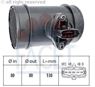 Sensor de fluxo (consumo) de ar, medidor de consumo M.A.F. - (Mass Airflow) Facet 101034 preço, a partir de 44,34 USD