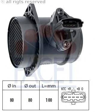 Sensor de fluxo (consumo) de ar, medidor de consumo M.A.F. - (Mass Airflow) Hitachi 2508362