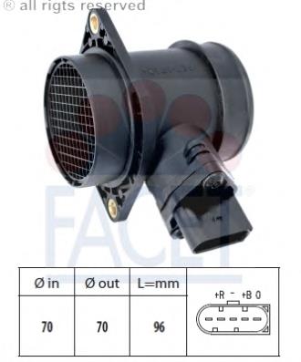 96999 NGK Sensor de fluxo (consumo) de ar, medidor de consumo M.A.F. - (Mass Airflow)
