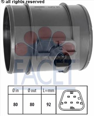 Sensor de fluxo (consumo) de ar, medidor de consumo M.A.F. - (Mass Airflow) Delphi AF1041012B1 preço, a partir de 55,87 USD