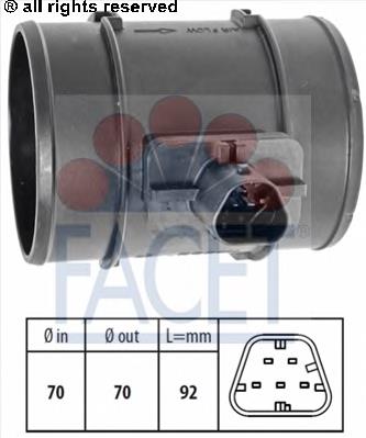 Sensor de fluxo (consumo) de ar, medidor de consumo M.A.F. - (Mass Airflow) General Motors 13262124 preço, a partir de 21,98 USD