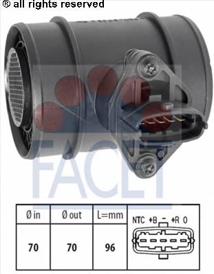 VSMF0894 Hyundai/Kia Sensor de fluxo (consumo) de ar, medidor de consumo M.A.F. - (Mass Airflow)