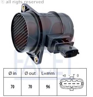 55206757 Ford Sensor de fluxo (consumo) de ar, medidor de consumo M.A.F. - (Mass Airflow)