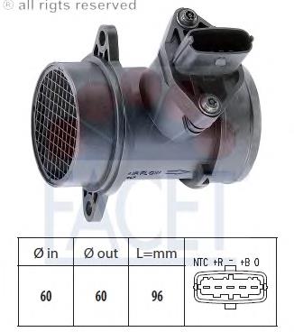 Compre DEH00 Japan Parts Sensor de fluxo (consumo) de ar, medidor de consumo M.A.F. - (Mass Airflow)