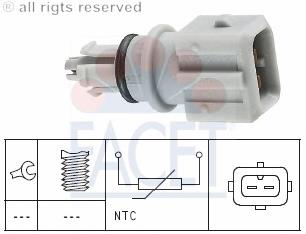 Sensor de temperatura da mistura de ar 255604 VALEO