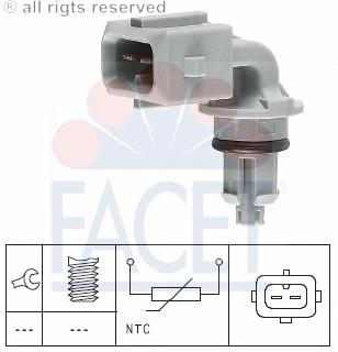 2263000Q1H Renault (RVI) Sensor de temperatura da mistura de ar