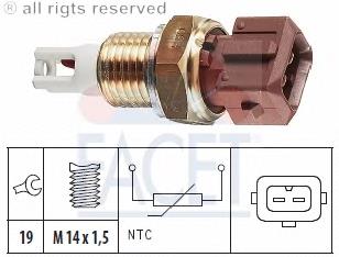 7547976 Fiat/Alfa/Lancia Sensor de temperatura da mistura de ar