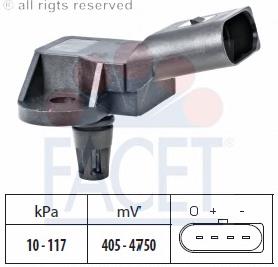 0261230081 VAG Sensor de pressão no coletor de admissão, MAP