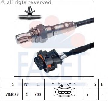 0855422 Opel Sonda lambda, sensor de oxigênio até o catalisador