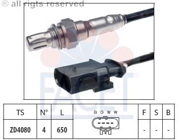 466016355050 Magneti Marelli Sonda lambda, sensor de oxigênio até o catalisador