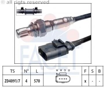 77525 FAE Sonda lambda, sensor de oxigênio depois de catalisador