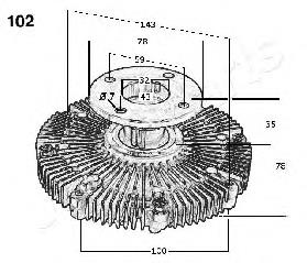 Acoplamento viscoso de ventilador de esfriamento VC102 Japan Parts