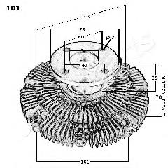 Acoplamento viscoso de ventilador de esfriamento VC101 Japan Parts