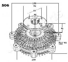 Acoplamento viscoso de ventilador de esfriamento Japan Parts VC506