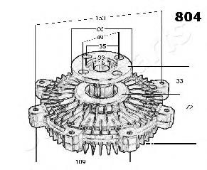 Acoplamento viscoso de ventilador de esfriamento VC804 Japan Parts
