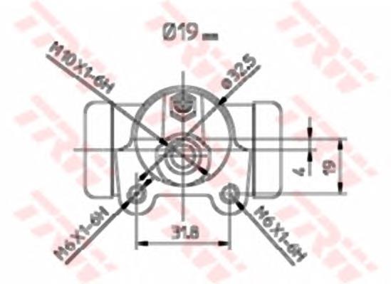 Compre BWD183 TRW Cilindro traseiro do freio de rodas de trabalho