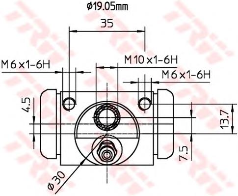 Cilindro traseiro do freio de rodas de trabalho 44100AX600 Nissan/Infiniti