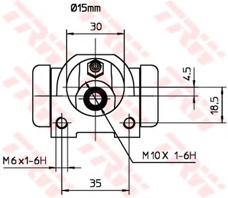 Compre BWB104 TRW Cilindro traseiro do freio de rodas de trabalho