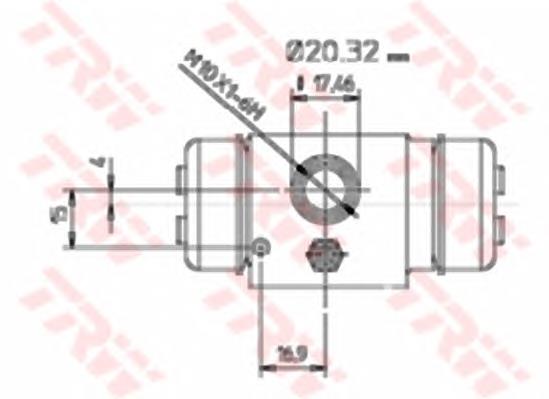 Compre BWF195 TRW Cilindro traseiro do freio de rodas de trabalho