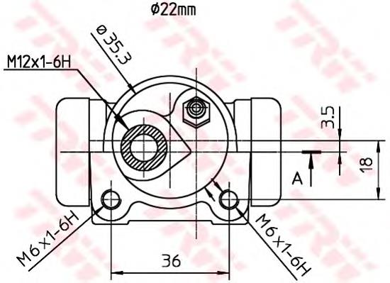 Compre BWH187 TRW Cilindro traseiro do freio de rodas de trabalho