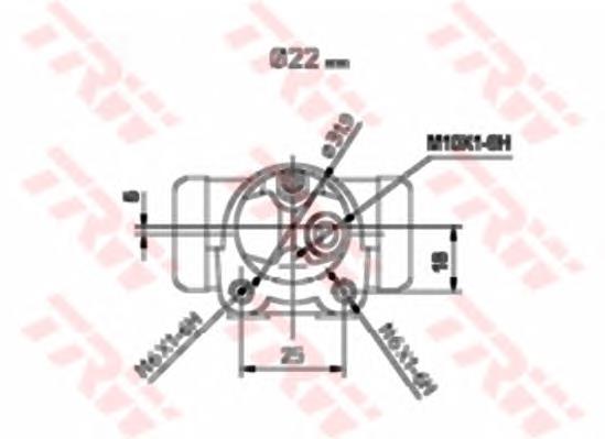 Compre BWH112 TRW Cilindro traseiro do freio de rodas de trabalho