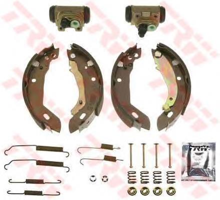 Compre GSK1044 TRW Sapatas do freio traseiras de tambor, montadas com cilindros, kit