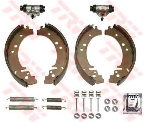 H41001 Brembo Sapatas do freio traseiras de tambor, montadas com cilindros, kit