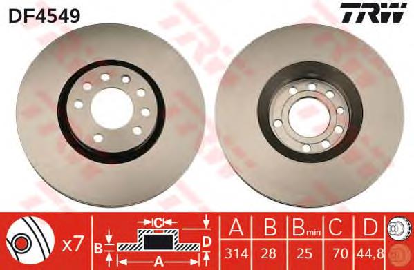 Disco do freio dianteiro Opel 24435132 preço, a partir de 83,28 USD