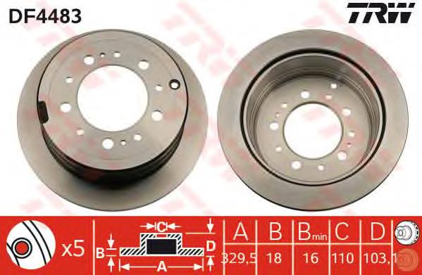 DP223C Japan Parts Disco do freio traseiro