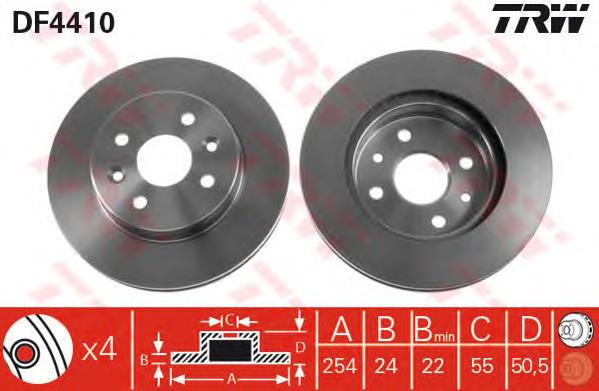 Disco do freio dianteiro BG4019 Delphi