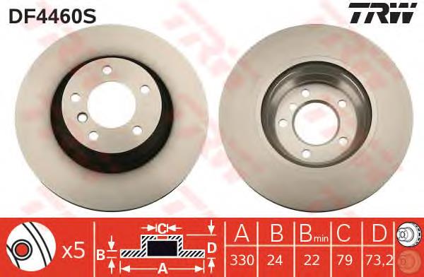 Disco do freio dianteiro TRW DF4460S preço, a partir de 68,48 USD