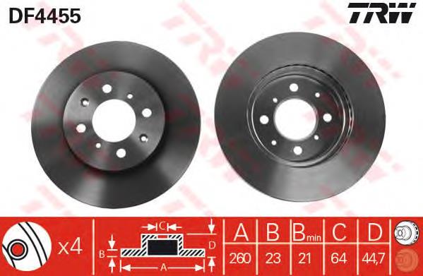 Disco do freio dianteiro Japan Parts DI492