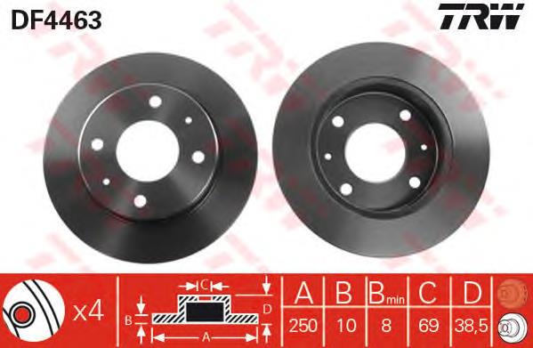 Compre 4605A076 Mitsubishi Disco do freio traseiro