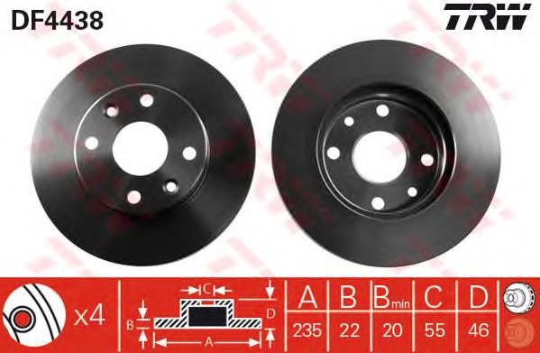 Disco do freio dianteiro MDX7433251 Hyundai/Kia