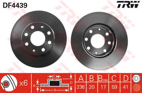 CD7279V Bremsi Disco do freio dianteiro