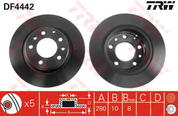 Disco do freio traseiro Brembo 08A11210 preço, a partir de 45,18 USD