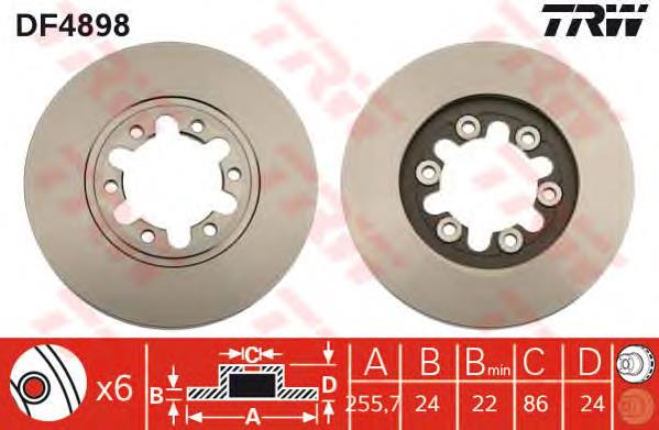 Disco do freio dianteiro S6173325X Ford