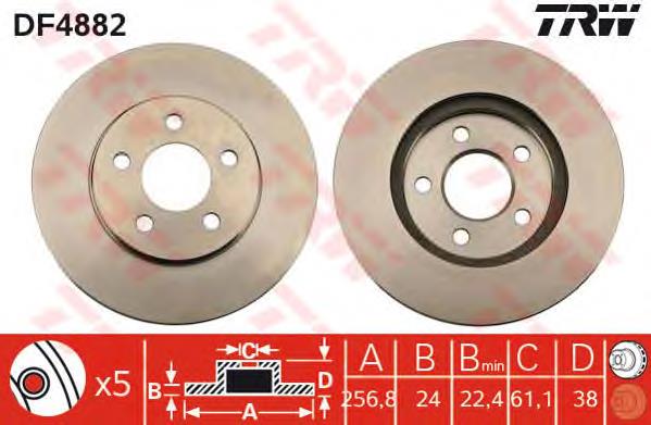 4683259 Chrysler Disco do freio dianteiro