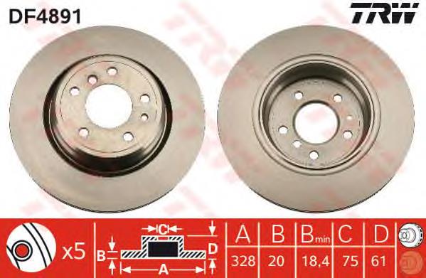 34216767062 BMW Disco do freio traseiro