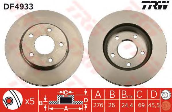 Compre MN116329 Mitsubishi Disco do freio dianteiro