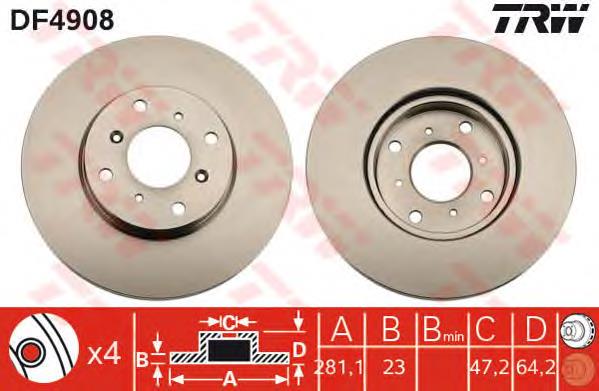Disco do freio dianteiro Honda 45251SS0A00