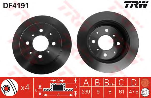 DP409C Japan Parts Disco do freio traseiro