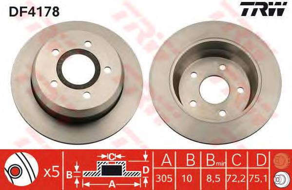 Compre DP992C Japan Parts Disco do freio traseiro