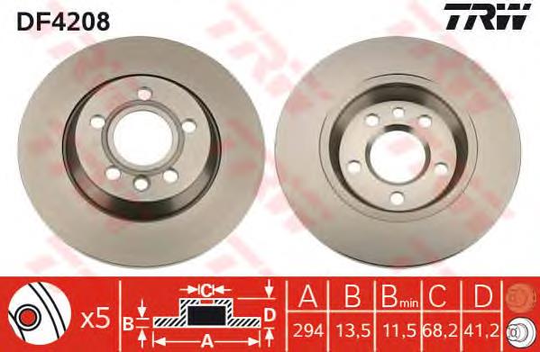 Compre 7D0615601C VAG Disco do freio traseiro