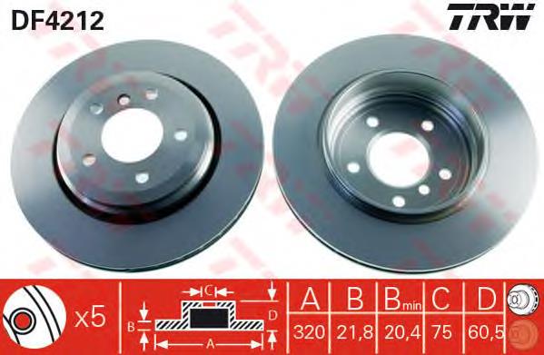 34216864052 BMW Disco do freio traseiro