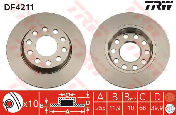 Compre BDR192310 Open Parts Disco do freio traseiro